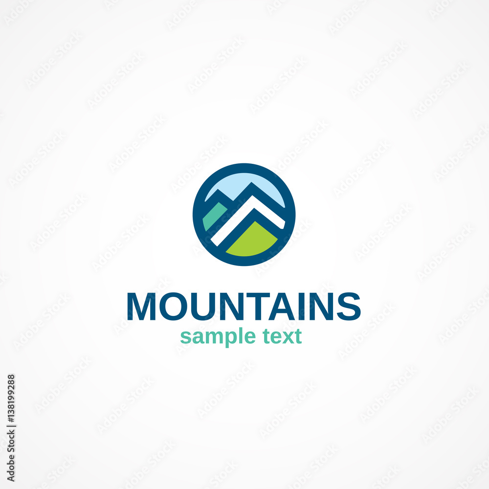 Mountains logo. Mountains logo.