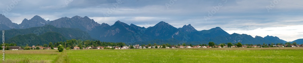 Plakat Panorama alpine valley