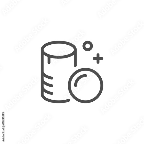 Cotton pads line icon