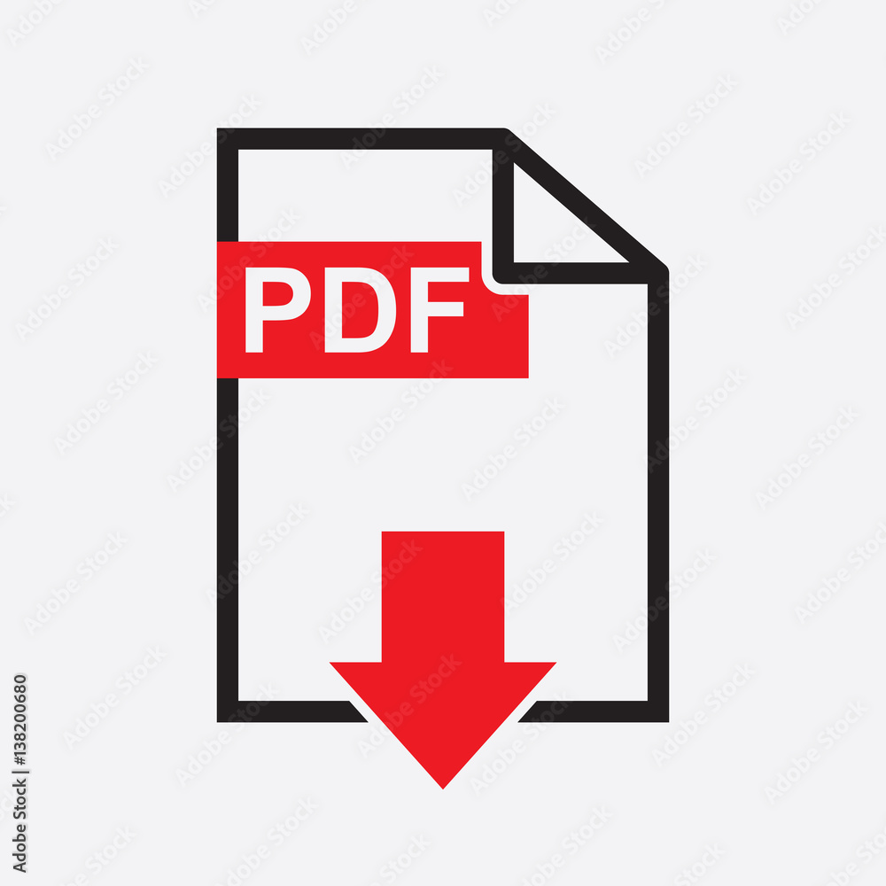 PDF download vector icon. Simple flat pictogram for business, marketing, internet concept. Vector illustration on white background. PDF download vector icon. Simple flat pictogram for business, marketing, internet concept. Vector illustration on white background.