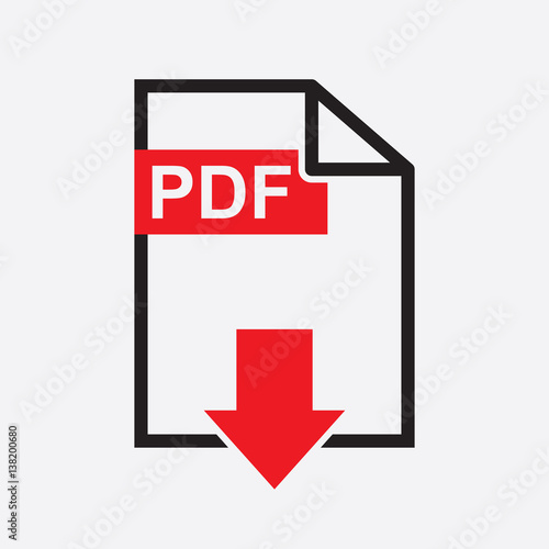 PDF download vector icon. Simple flat pictogram for business, marketing, internet concept. Vector illustration on white background. © Lysenko.A