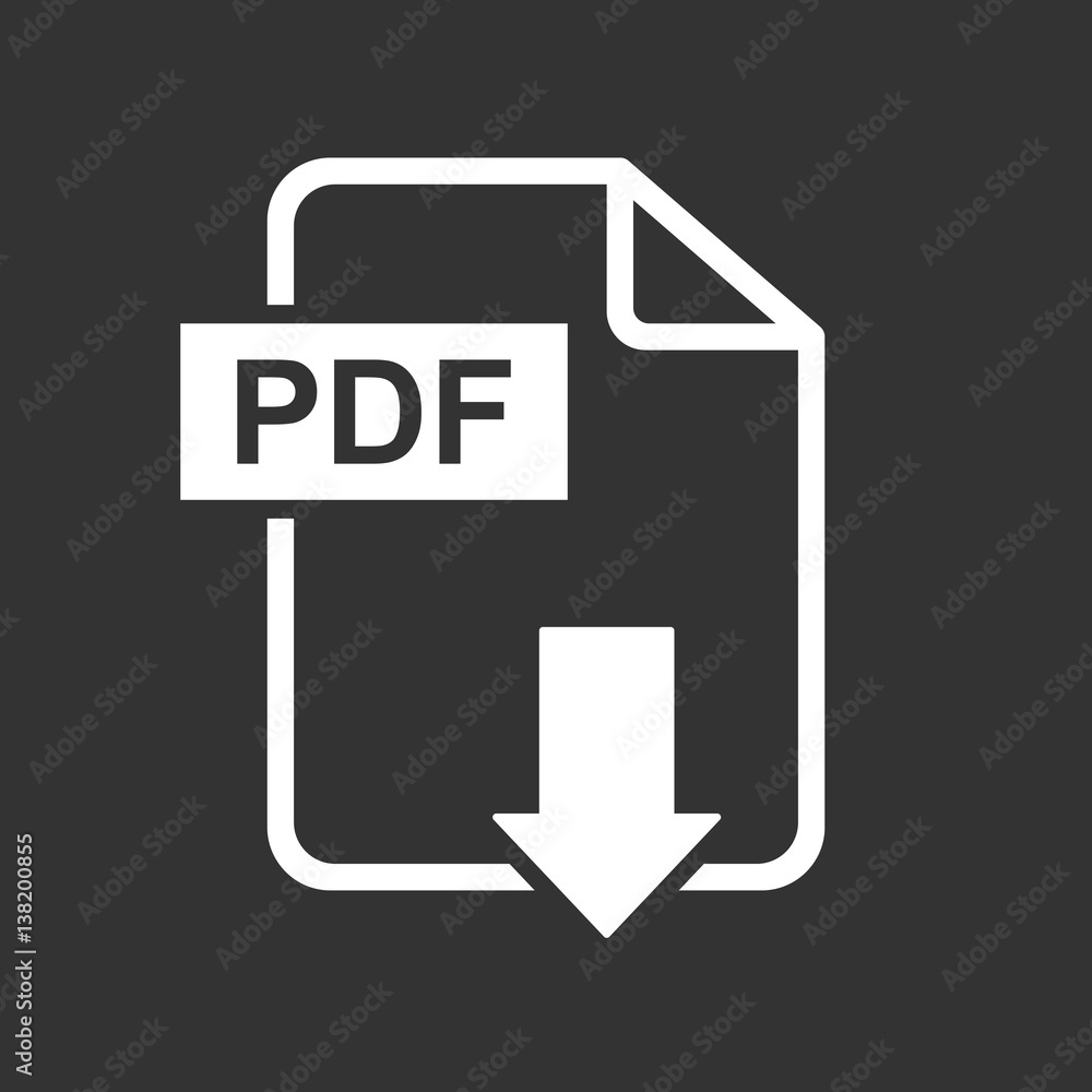 PDF download vector icon. Simple flat pictogram for business, marketing, internet concept. Vector illustration on black background. PDF download vector icon. Simple flat pictogram for business, marketing, internet concept. Vector illustration on black background.