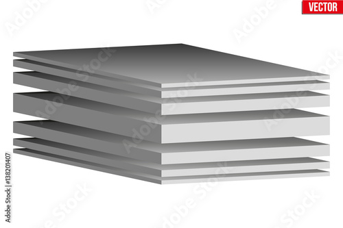Technical illustration of a multilayer fabric. Demonstration of the structure of the material. Vector Illustration isolated on white background