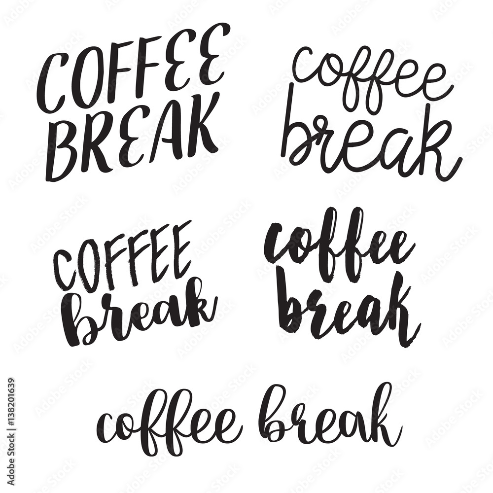 Calligraphy style Coffee shop promotion motivation. Graphic design lifestyle lettering. Sketch mug inspiration vector type. Quote coffee typography set. Calligraphy style Coffee shop promotion motivation. Graphic design lifestyle lettering. Sketch mug inspiration vector type. Quote coffee typography set.