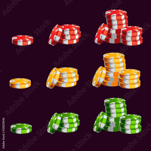 Cartoon casino chips