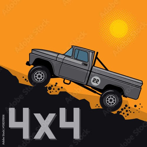 Classic off-road suv car background
