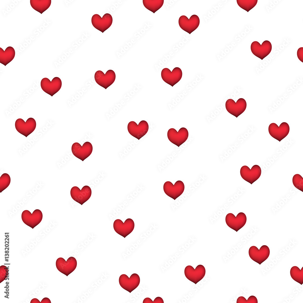 Heart seamless pattern for Valentine's Day