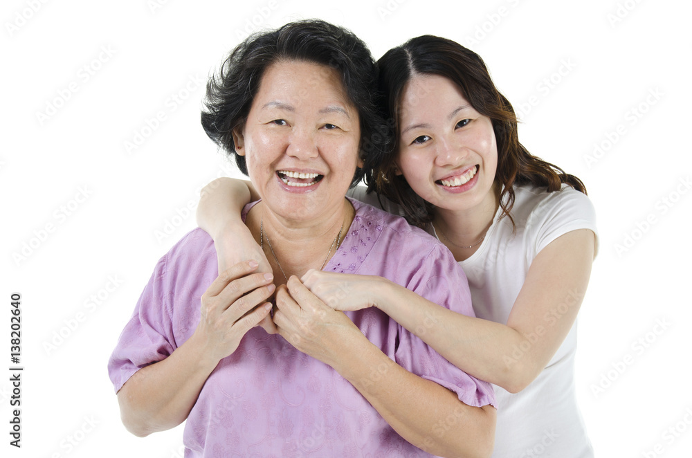 Senior mother and adult daughter Senior mother and adult daughter