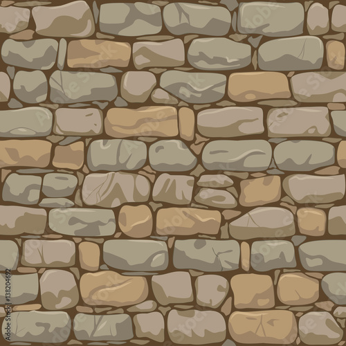 Old brick wall seamless pattern