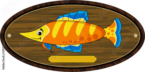 Cute Cartoon Fish on Trophy Mount