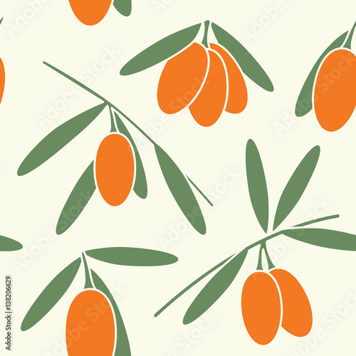 Sea buckthorn pattern