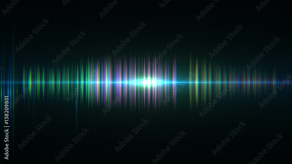 illustration of  music equalizer sound wave