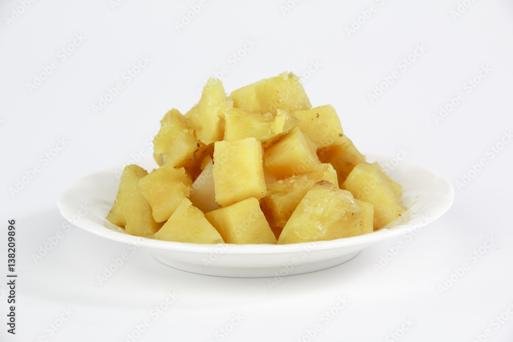 sweet potatoes on a white plate sweet potatoes on a white plate