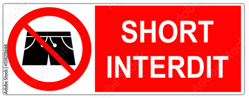 Panneau : short interdit Free Download Panneau : short interdit - GFXLoad