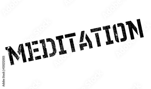 Meditation rubber stamp