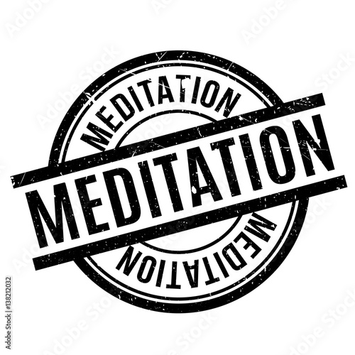 Meditation rubber stamp