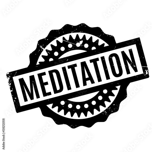 Meditation rubber stamp