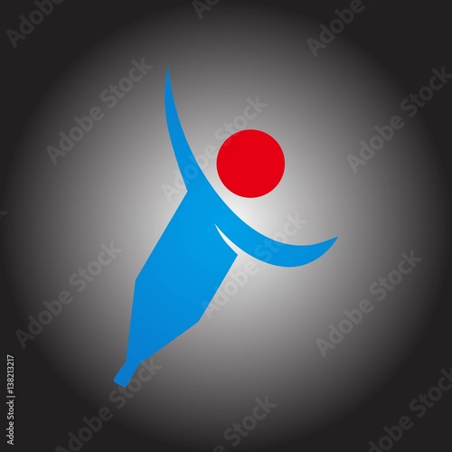 Sport dance - vector logo concept illustration
