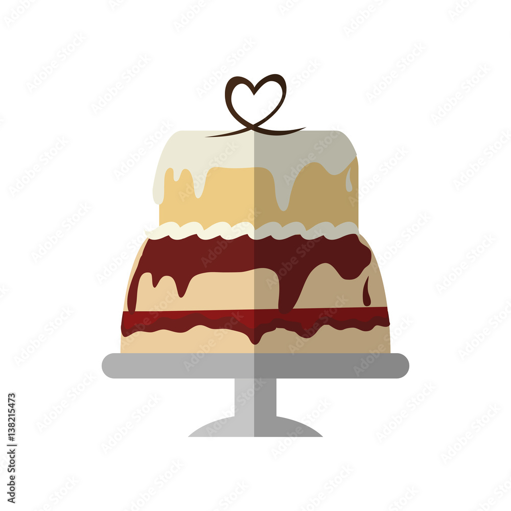 sweet cake icon over white background. colorful design. vector illustration sweet cake icon over white background. colorful design. vector illustration
