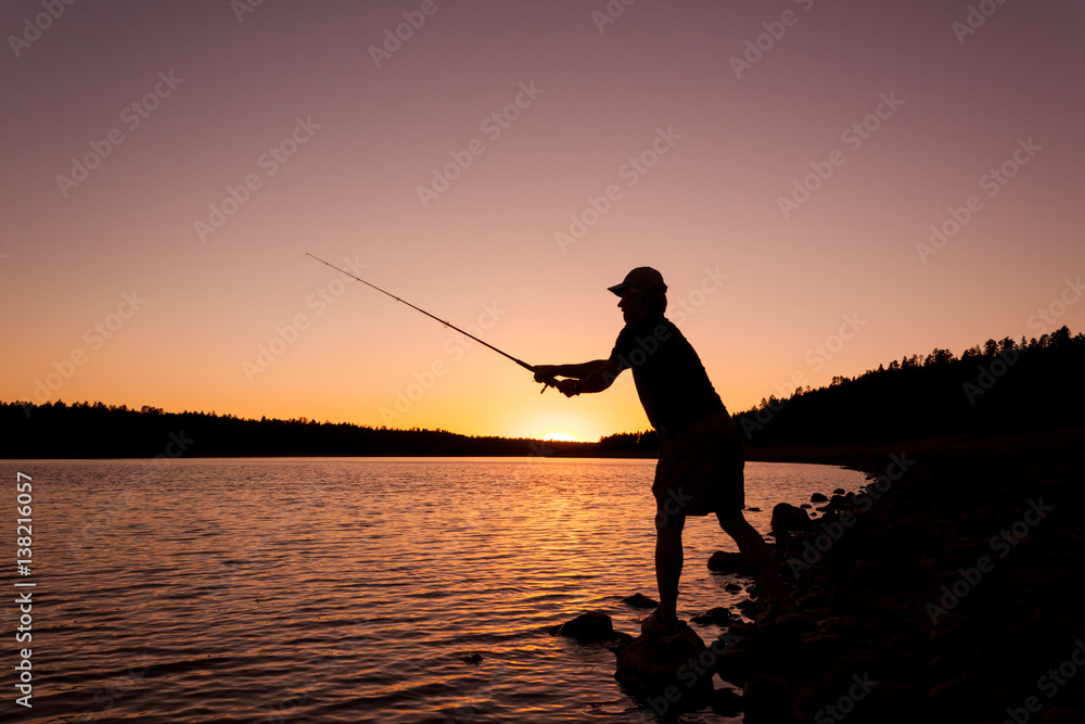 Fisherman at Sunset