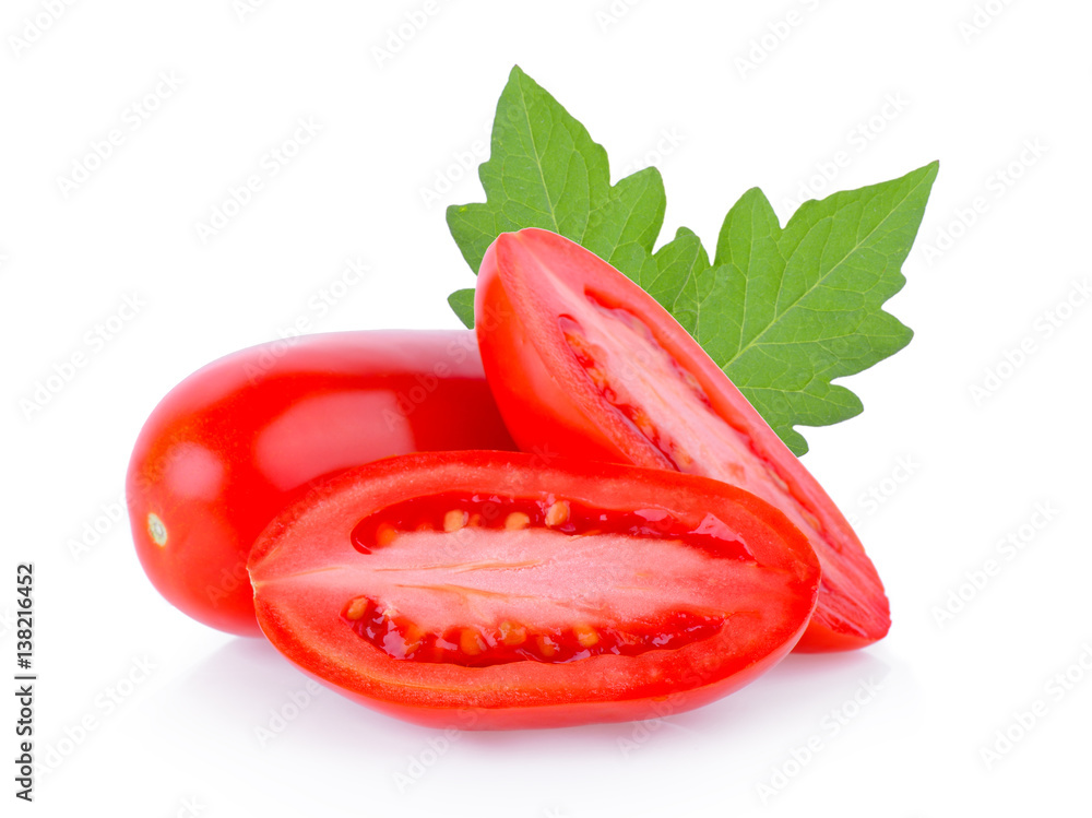 Tomato vegetable slice isolated on white background Tomato vegetable slice isolated on white background