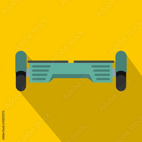 Hover board gyro pod icon, flat style