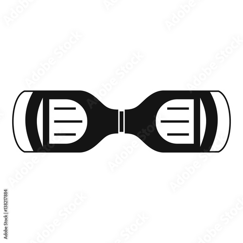 Hoverboard gyro pod top view icon, simple style