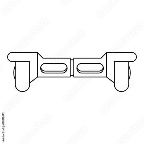Dual wheel self balancing electric skateboard icon