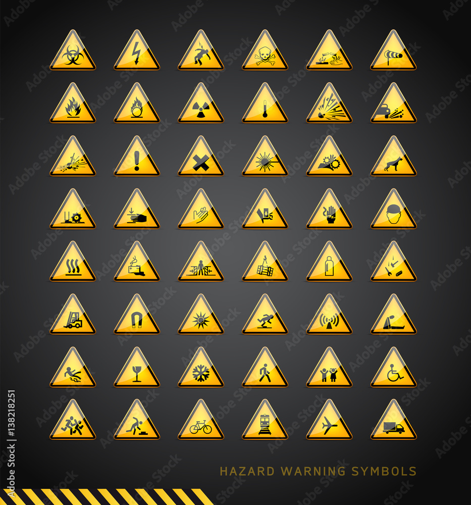 Hazard warning signs
Danger and Caution Street Signs vector Collection Hazard warning signs
Danger and Caution Street Signs vector Collection
