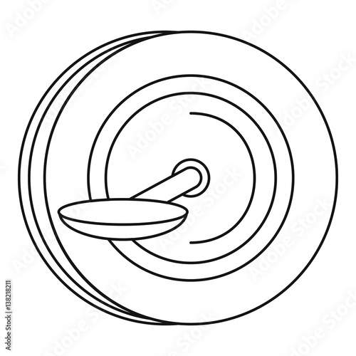 Monowheel icon, outline style