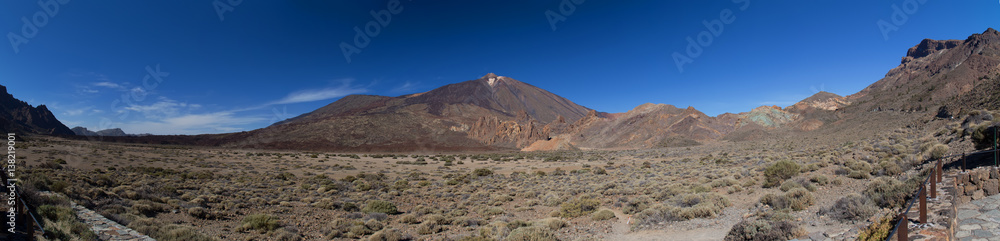 Fototapeta premium mountain landscape panorama Tenerife island Spain Teide volcano