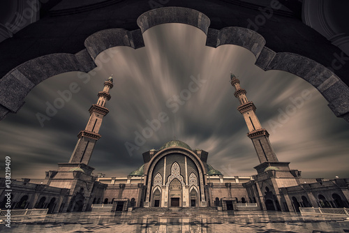 Photography Wilayah Persekutuan mosque in Kuala Lumpur
