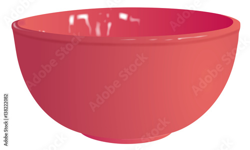 Saladier en plastique rouge