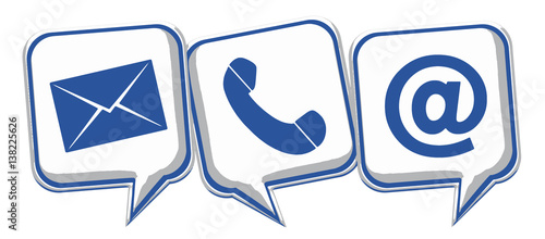 contact us icons 3d render ...