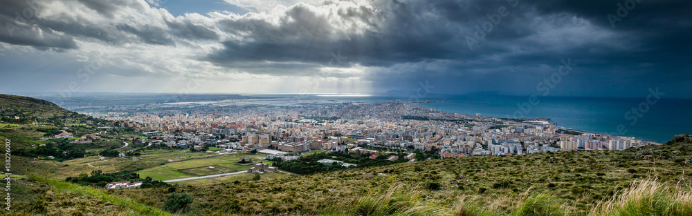 Erice, Trapani, Sicily, Italy - Panoramic view Erice, Trapani, Sicily, Italy - Panoramic view