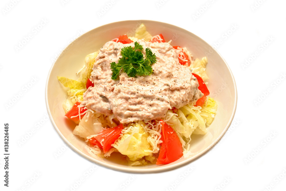 Fresh Summer Salad Topped with Tuna Fresh Summer Salad Topped with Tuna