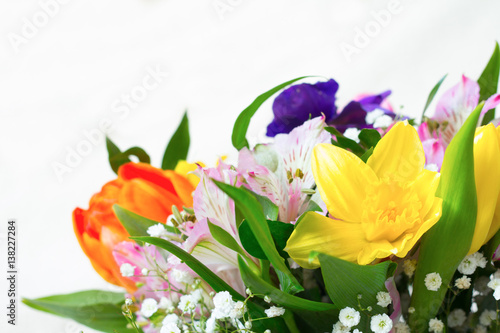 spring flower bouquet isolated
