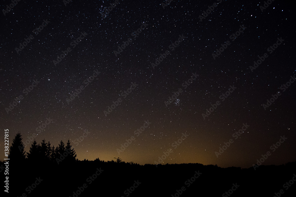 Night sky with many stars. Cosmos background