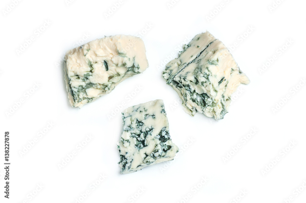 Blue cheese, isolated