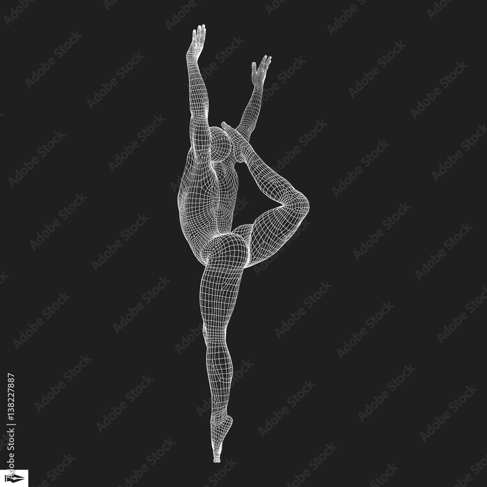 Gymnast. Man. 3D Model of Man. Human Body Model. Gymnast. Man. 3D Model of Man. Human Body Model.