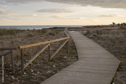 The coast in the prat de cabanes of castellon