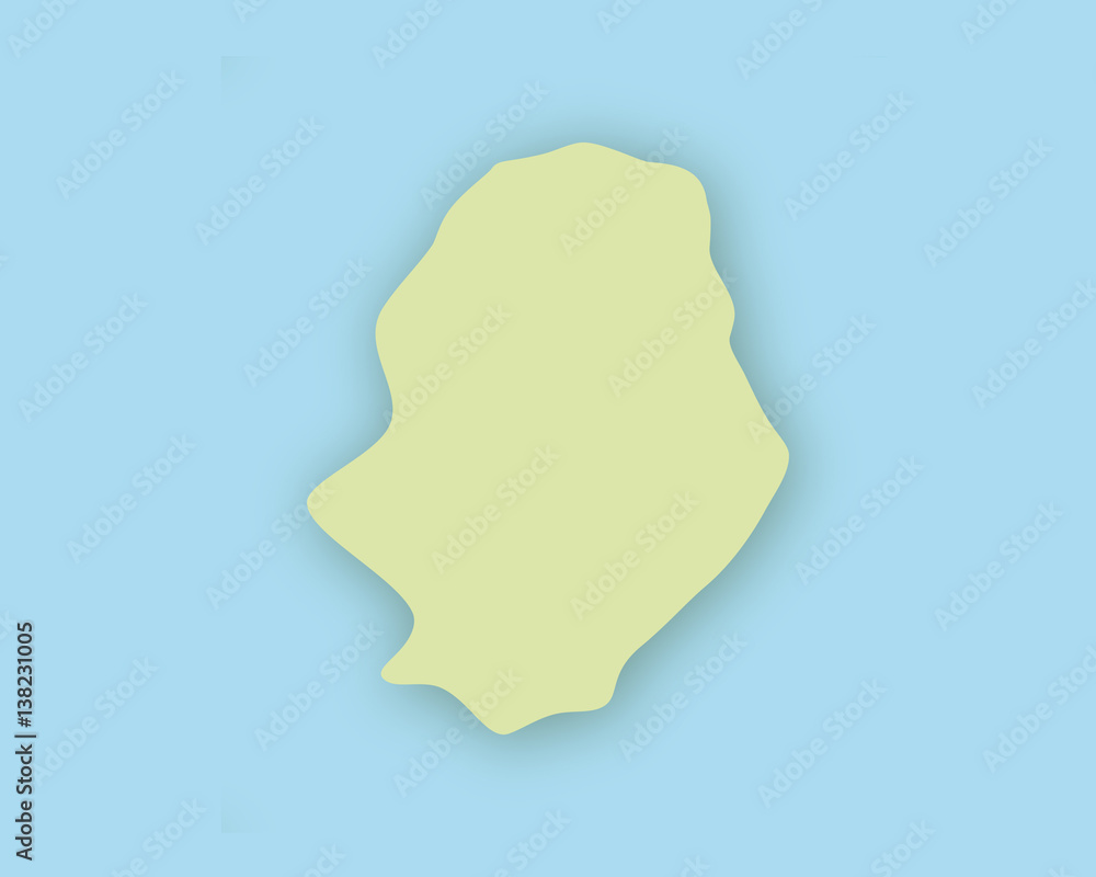 Karte von Niue mit Schatten