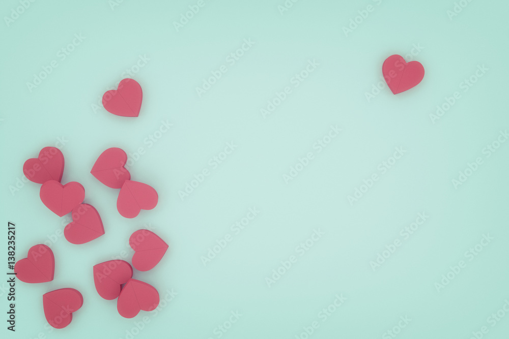 3d rendering of abstract heart shape background