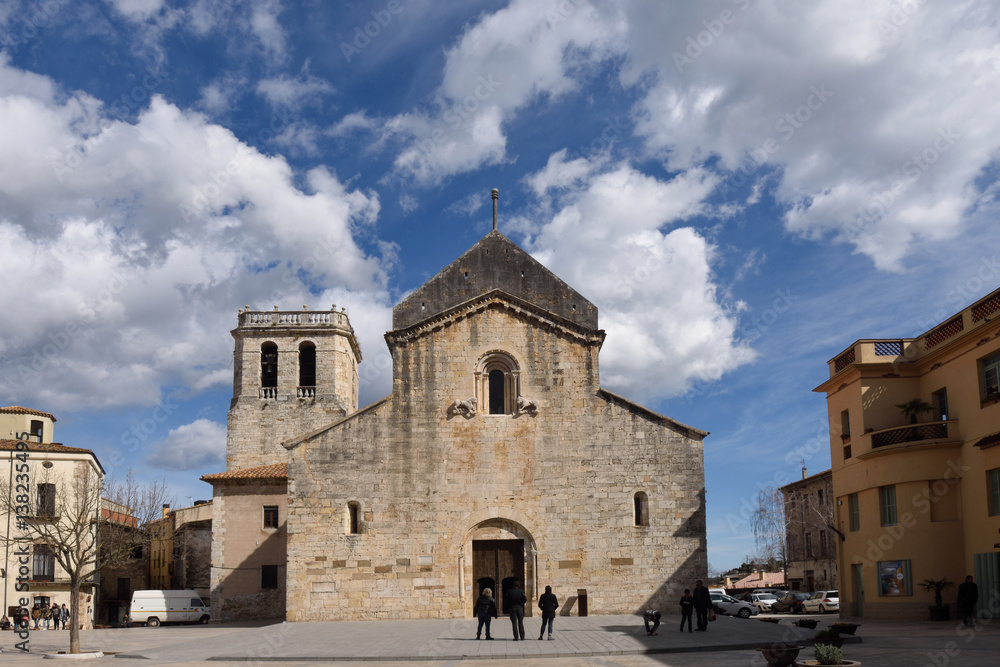Romanesque monastery of Sant Pere Besalu, (X Century) Girona province, Catalonia, Spain