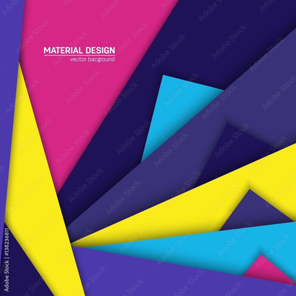 Vector material design background. Abstract creative concept layout template. For web and mobile app, paper art illustration, style blank, poster, booklet. Motion wallpaper element. Flat ui.