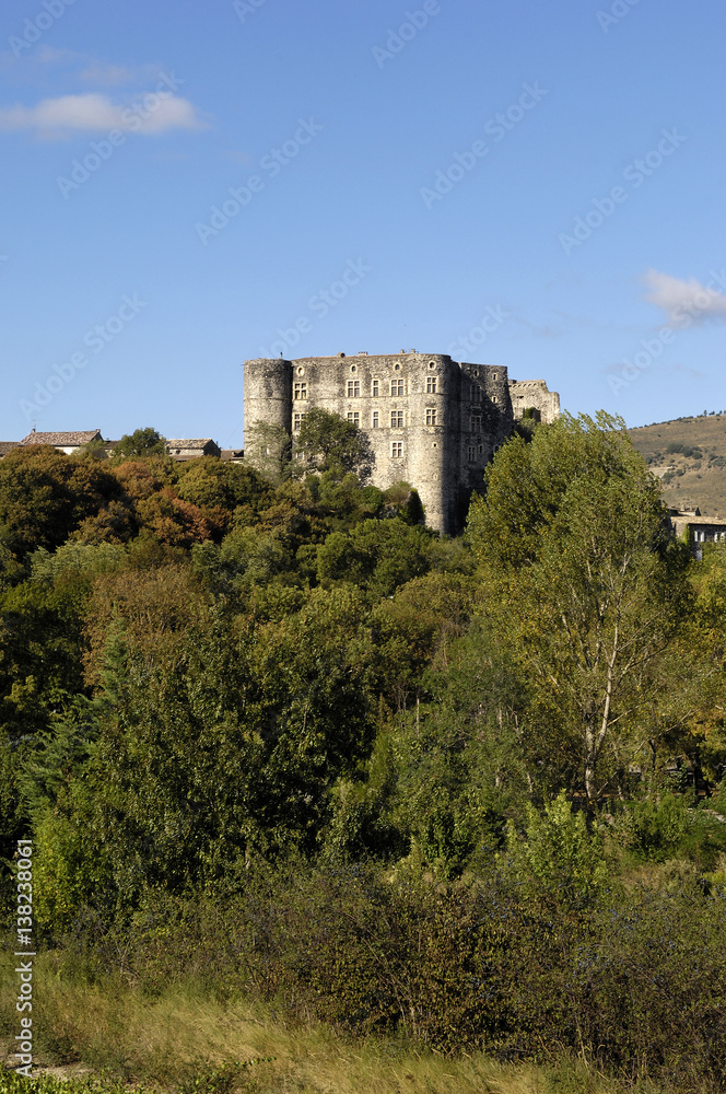 Castle, Alba la Romaine, Rhone-Alpes, Ardeche, France
