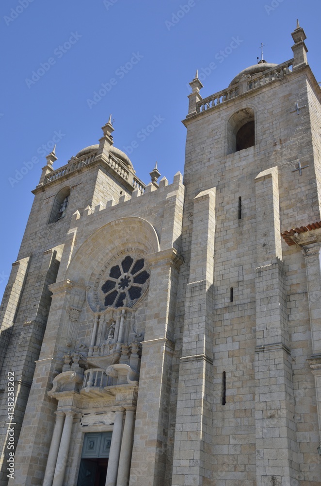 Main Facade Porto cathedral, Portugal