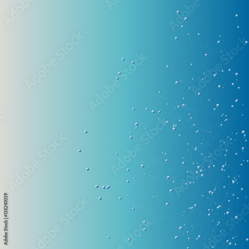 Turquoise background with  bubbles