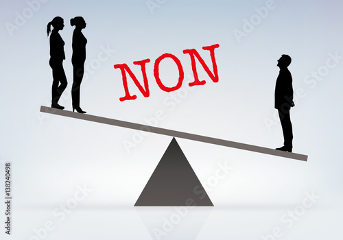 Inégalité - Homme Femme - discrimination - équilibre - balance
