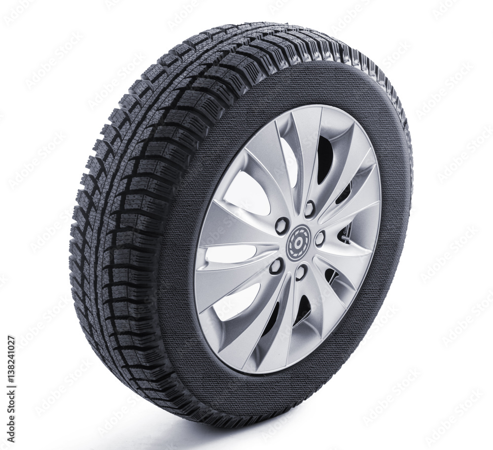 tire on a white background